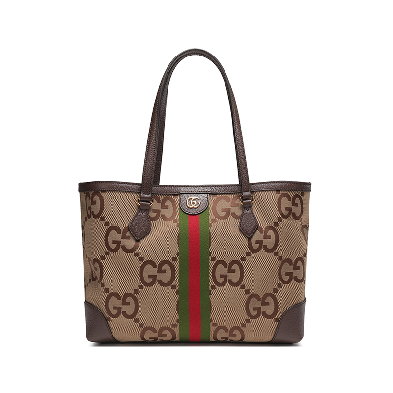 古驰 GUCCI 女士Ophidia系列帆布配皮中号手提单肩包托特包 631685 UKMDG