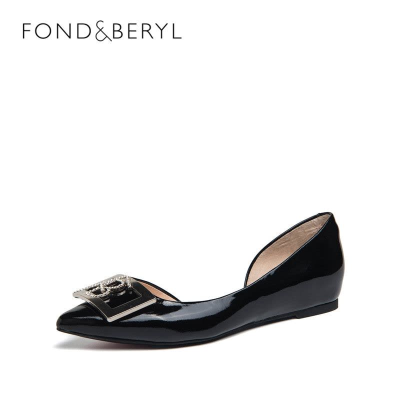 Fondberyl/菲伯丽尔方扣漆面牛皮女单鞋FB71114002图片