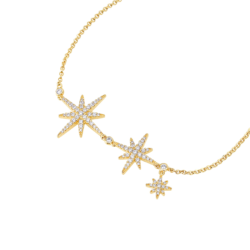 自营新品apmmonaco双流星手链女大小六芒星手镯星星手饰简约个性气质