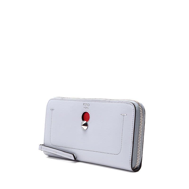 FENDI/芬迪 女钱包缝线饰边锥形铆钉长款腕带手拿拉链钱夹 8M0382图片