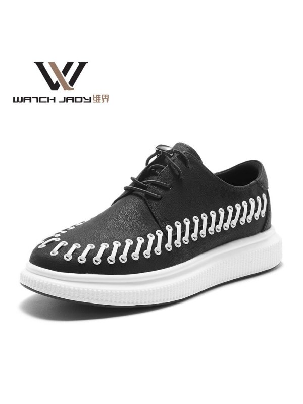 维界春季新款韩版潮流男士休闲板鞋个性百搭潮鞋运动板鞋 黑色 38 统一颜色 42