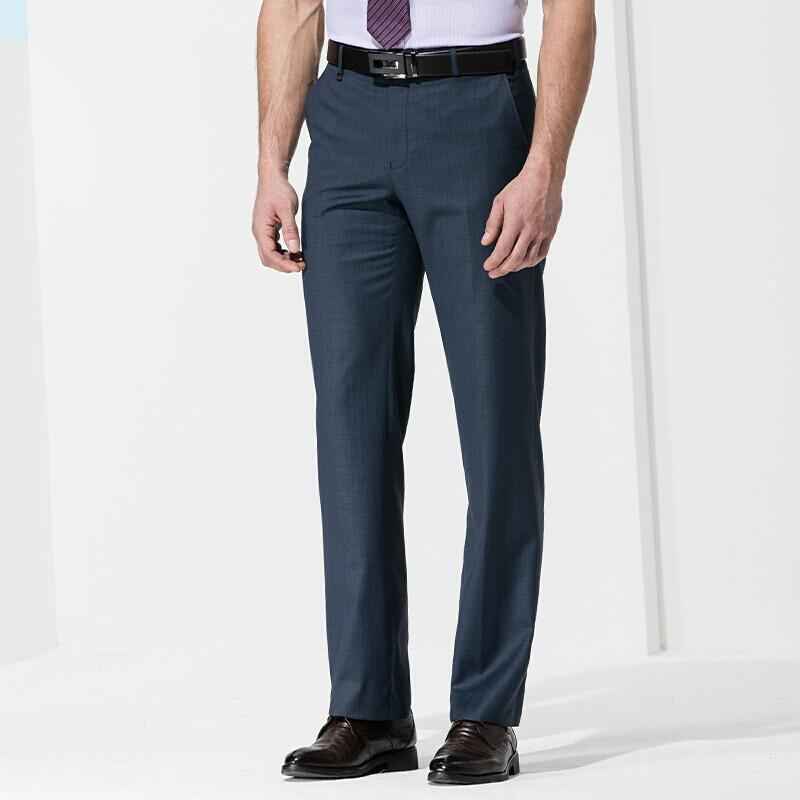 【毛料西裤】九牧王男装西裤男士桑蚕丝舒适西装裤直筒长裤商务正装长
