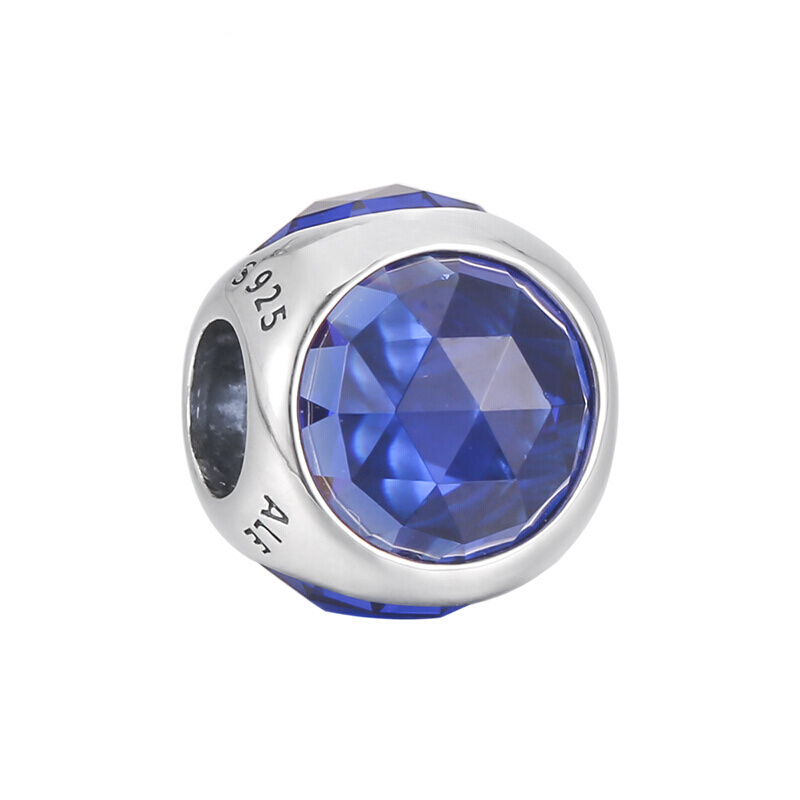 pandora潘多拉蓝色闪耀的水滴串珠925银串饰792095ncb