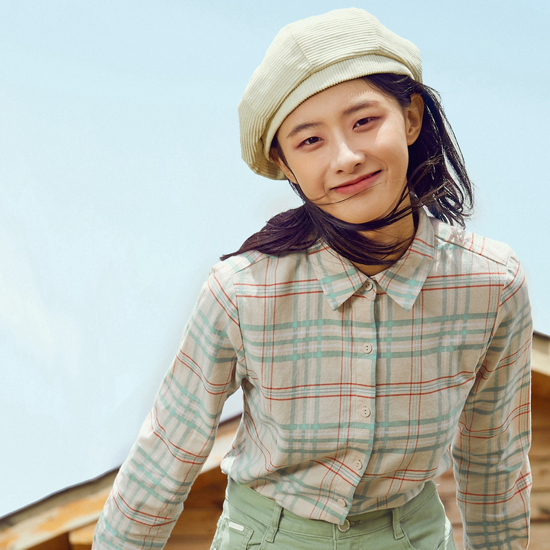 【满198减100预估价：61】森马衬衫女长袖格子衬衣女士春装外套设计感小众女装清新上衣