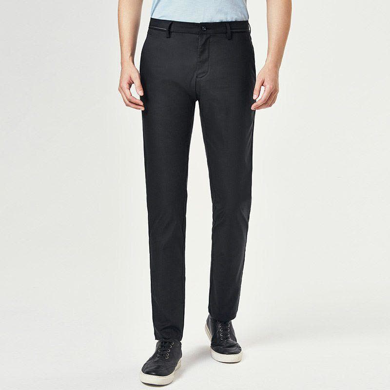 七匹狼休闲裤2019春季男士时尚商务休闲修身微弹长裤子图片