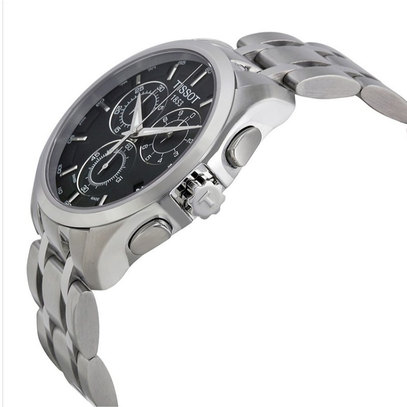 天梭tissot库图系列自动机械时尚商务休闲简约钢带男士手表t