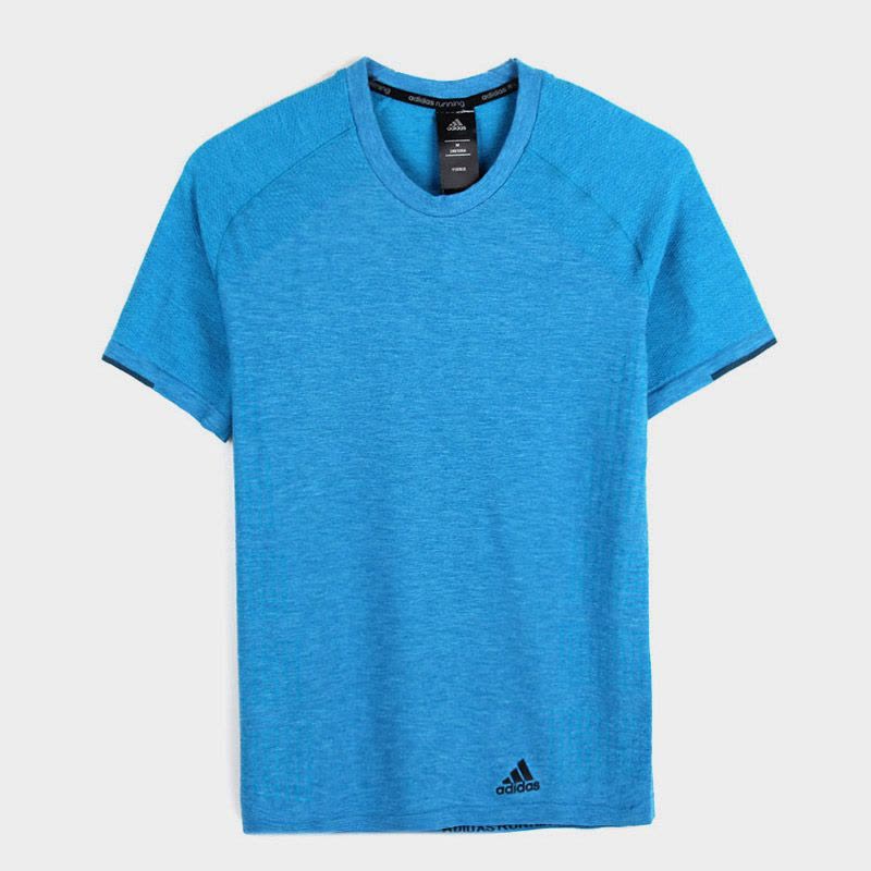 Adidas阿迪达斯夏季男子跑步训练运动休闲针织圆领短袖T恤CE5816图片