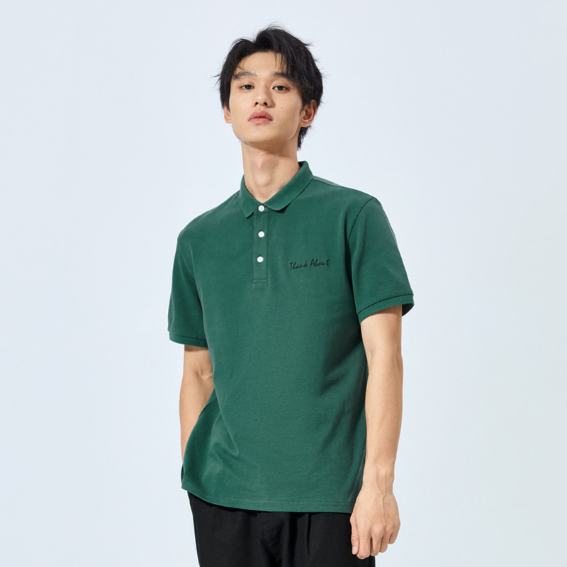【满198减100预估价：30】森马2019夏季新款短袖poloT恤男衫短袖男生翻领潮流印花上衣