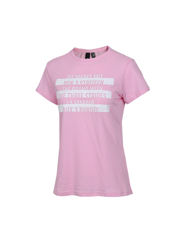 Adidas阿迪达斯女装T恤款运动服跑步健身休闲时尚舒适休闲圆领短袖DU0229