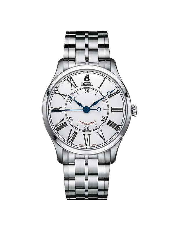 依波路ernestborel复古系列男士自动机械瑞士手表银盘钢带腕表gs8