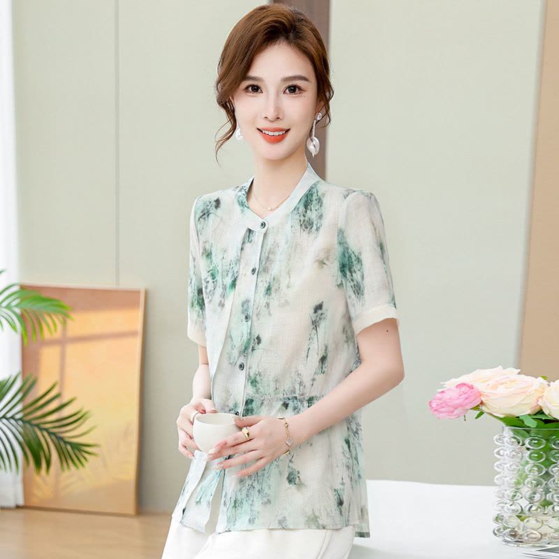 洋气妈妈装套装40-50岁中老年人服装女50岁婆婆装时尚两件套夏装图片