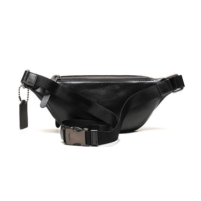 coach蔻驰奢侈品男女中性专柜款涂层帆布配皮rivington7号腰包胸包单