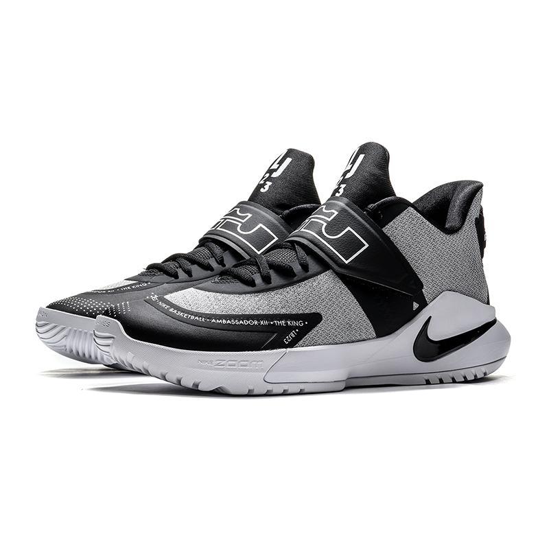 nike男鞋篮球鞋詹姆斯使节12代缓震湖人色运动鞋bq5436视频