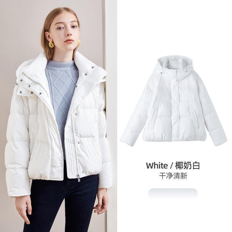 拉夏贝尔羽绒服女2019冬季新款韩版宽松时尚大衣气质保暖短款简约慵懒外套