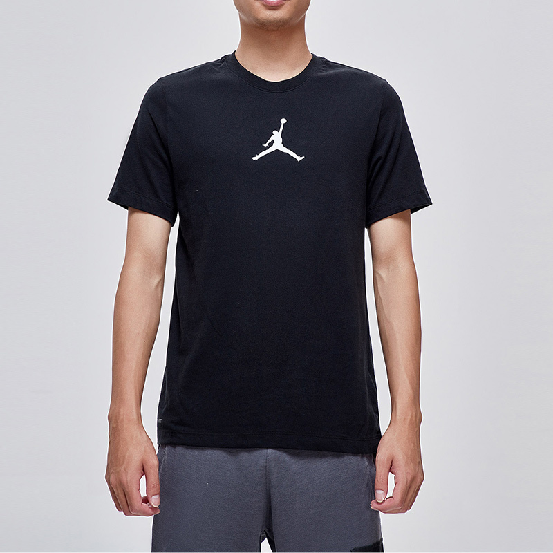 NIKE男装短袖T恤Jordan经典LOGO圆领套头针织运动服BQ6741