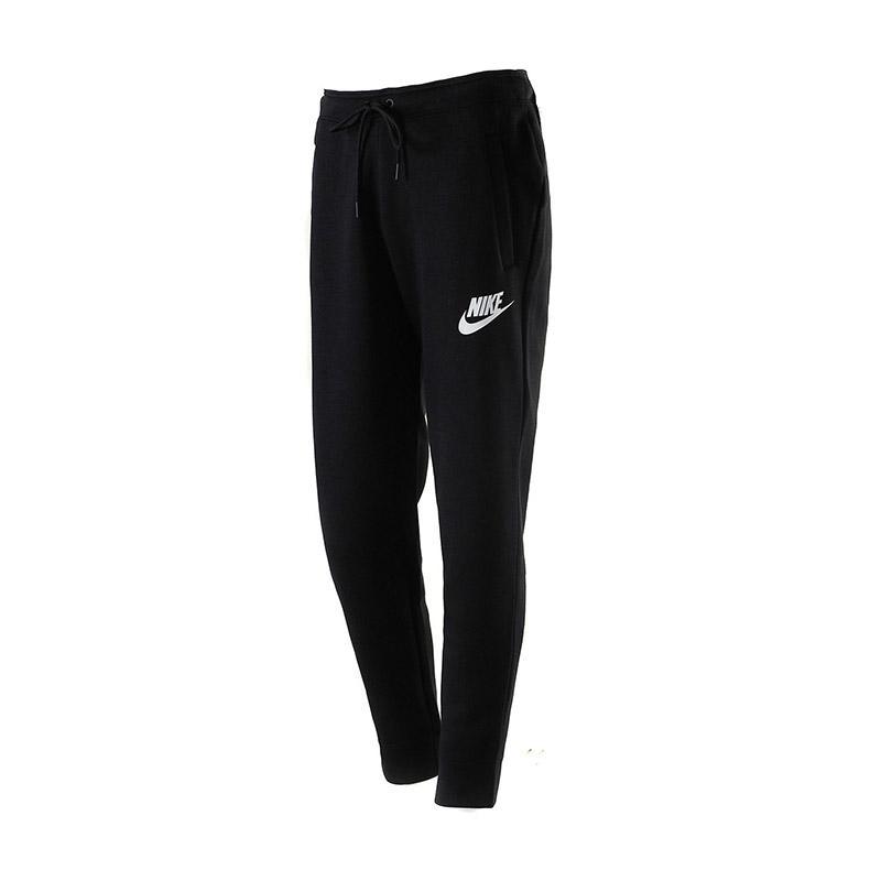 NIKE耐克女裤长裤针织保暖小脚黑色休闲运动裤894851 黑色 L