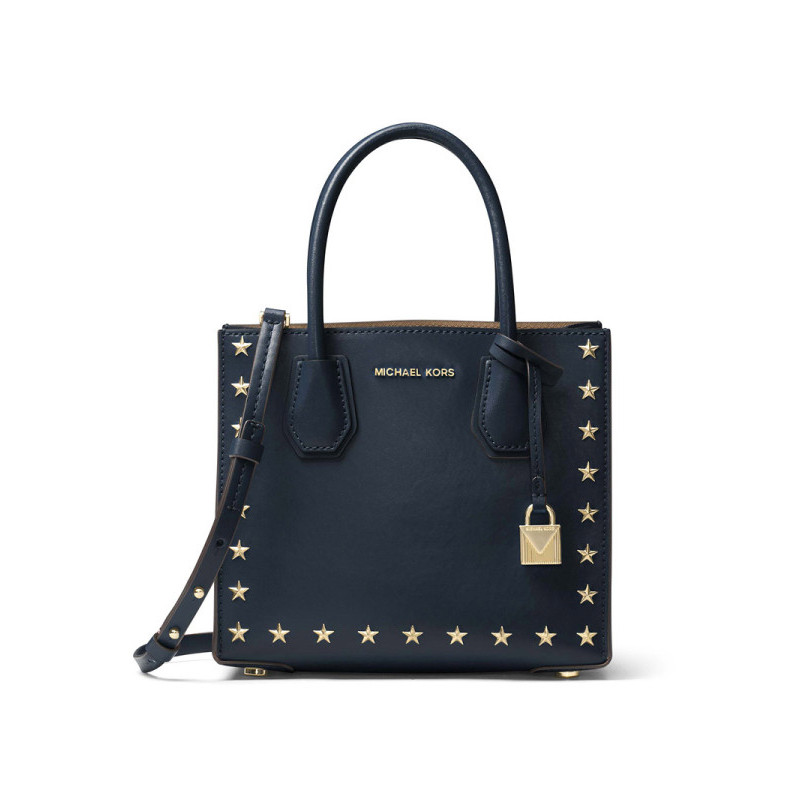 michaelkors迈克科尔斯手提包女mercer新款荔枝纹牛皮五角星休闲敞口