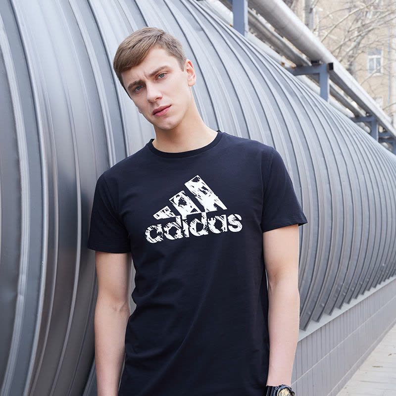 阿迪达斯adidas男装短袖T恤-ADITSG2-BW图片