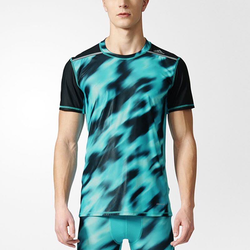 adidas阿迪达斯男子透气训练紧身服健身短袖T恤-BK3551图片