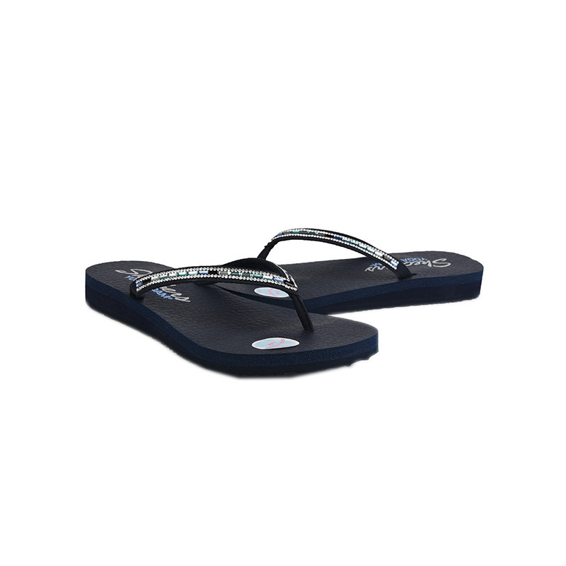 Skechers/斯凯奇女鞋夏季亮片淑女夹脚人字拖时尚简约拖鞋 38627