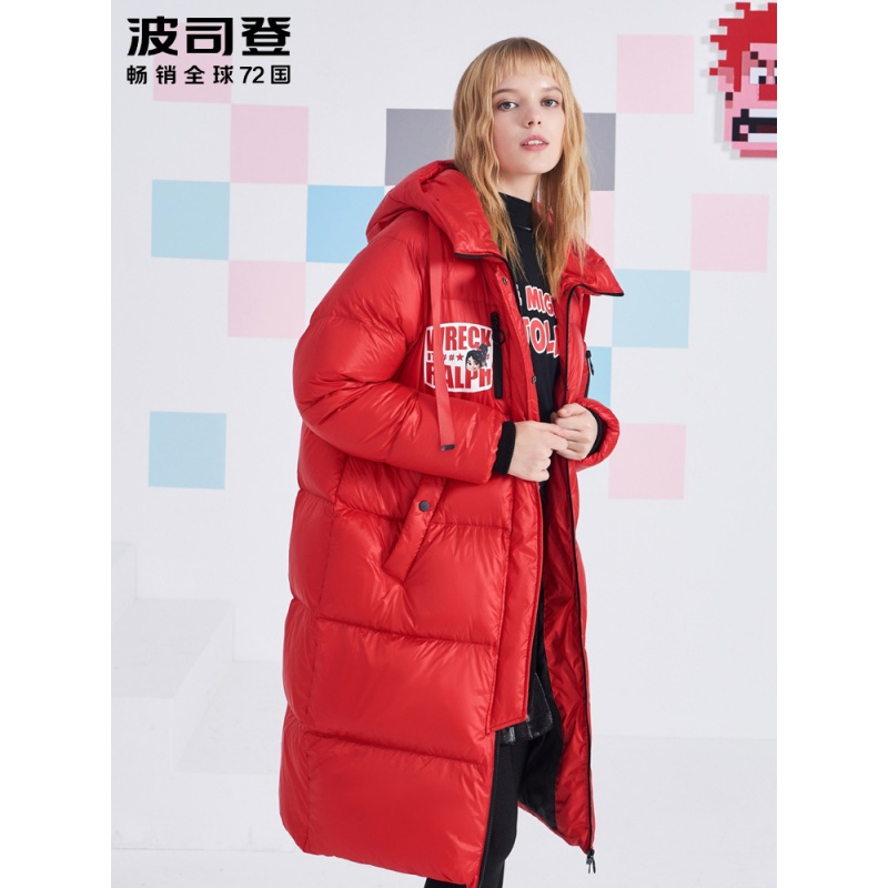 波司登2018新款长款女士羽绒服无敌破坏王系列合作款