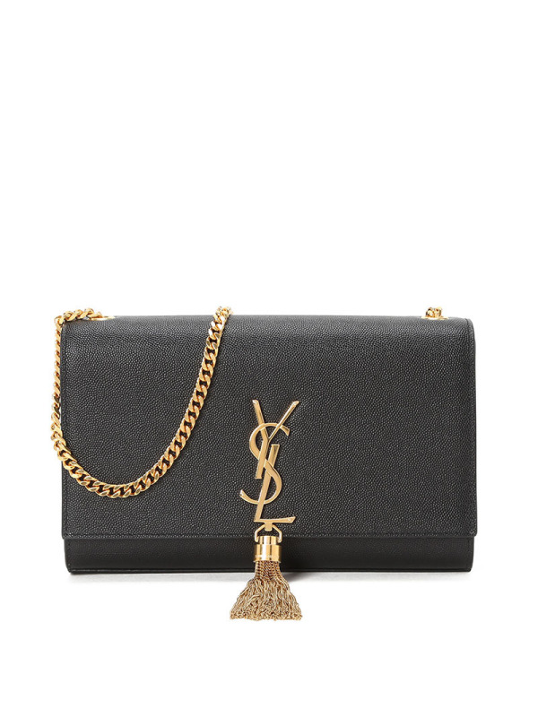 圣罗兰yslkate链条包中号流苏款字母logo鱼子酱纹女士单肩包354119金