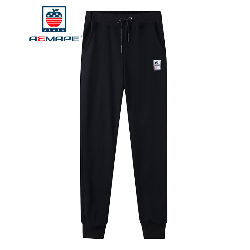 aemape苹果男士休闲裤秋款卫裤韩版潮流棉质束脚宽松小脚运动裤
