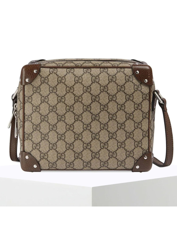 预订 20春夏款 GUCCI 盒子包单肩斜挎包 老花锁扣 23*19*10CM