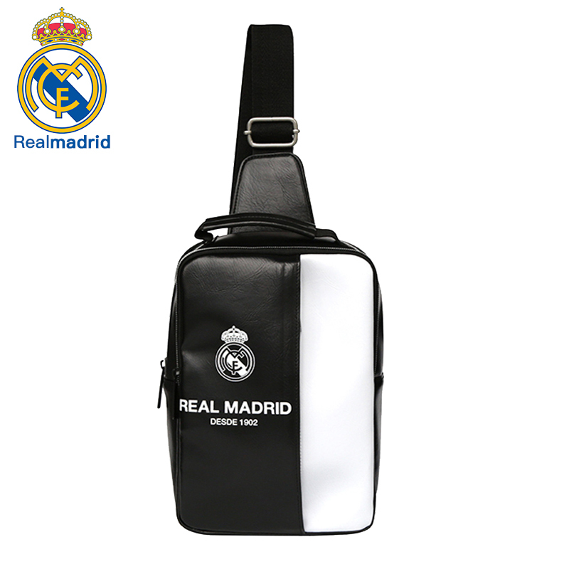 皇家马德里Realmadrid官方正品时尚男女士多功能大容量手提运动户外登山休闲健身训练商旅行电脑单肩小挎书包背包黑色