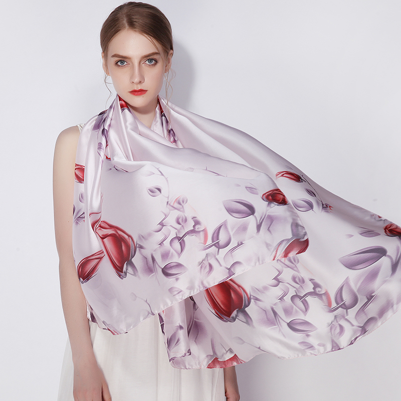春夏季上海故事丝巾女长款韩版百搭围巾旗袍外披大披肩