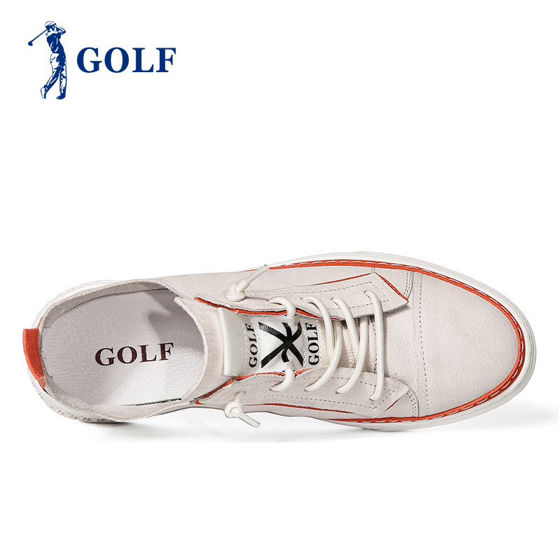 GOLF男鞋2019春季新款韩版潮流时尚板鞋真皮男士鞋子百搭休闲皮鞋