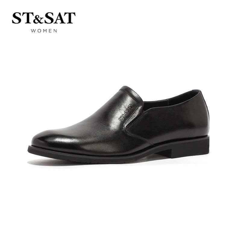 St&Sat/星期六新款舒适低跟休闲皮鞋男SS03122080图片