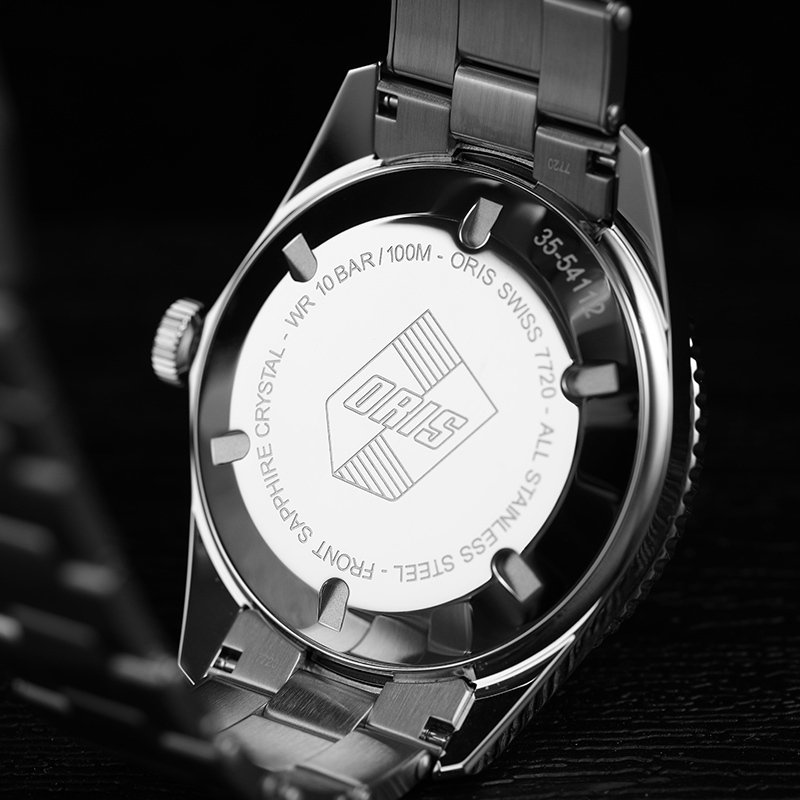 oris豪利时瑞士手表潜水系列65复刻版绿盘钢带自动机械男士手表