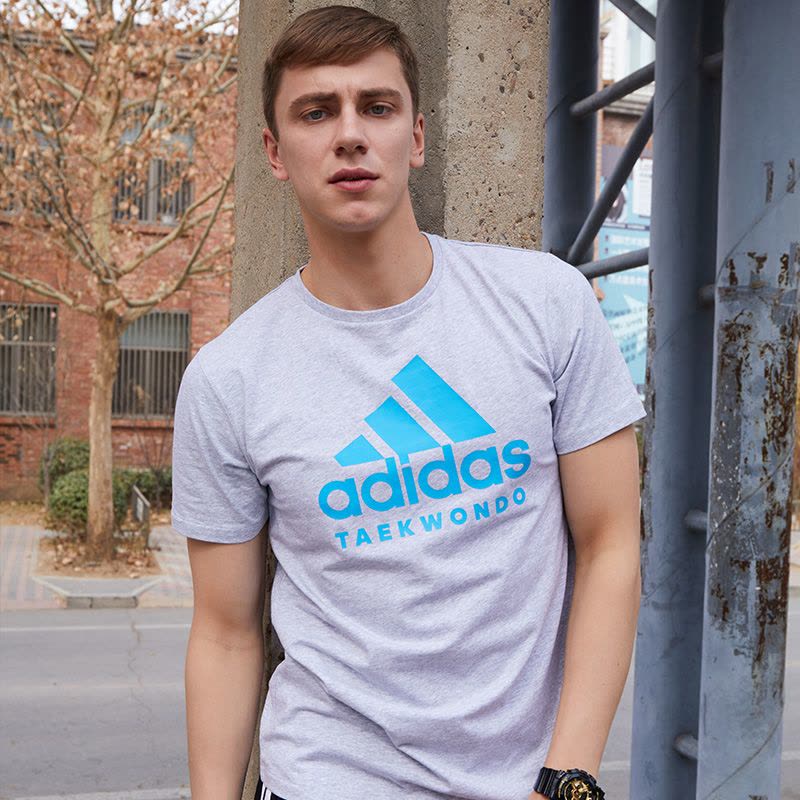 Adidas阿迪达斯跆拳道短袖男速干透气运动休闲T恤运动服ADICTT-GYBU-1图片