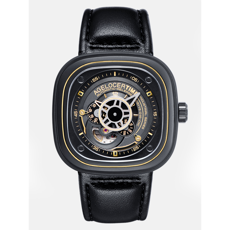 艾戈勒agelocer大爆炸瑞士原装进口手表时尚创意全自动机械表男士镂空
