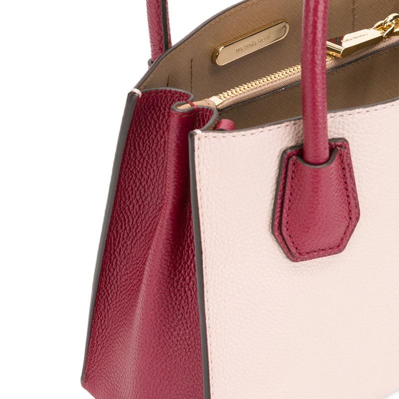 michaelkors迈克科尔斯手提包女mercer系列文字荔枝纹牛皮休闲敞口单