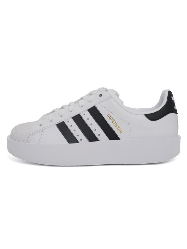 Adidas/阿迪达斯SUPERSTAR BOLD女性经典款金标贝壳头舒适耐磨底系带女子休闲板鞋BA7666