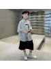 男童夏装套装2026新款儿童短袖汉服风男孩唐装夏季两件套演出服潮
