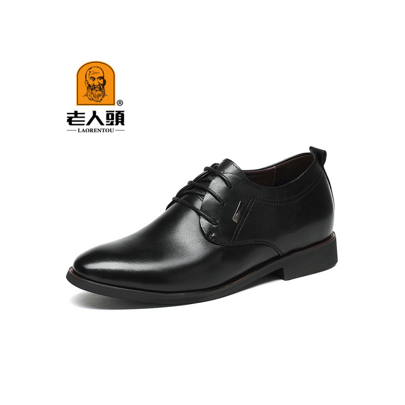 老人头皮鞋时尚英伦舒适商务正装男鞋
