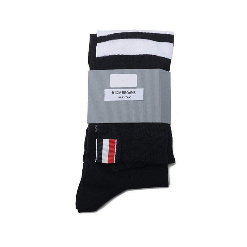 汤姆布朗thombrowne女士棉质袜子中筒袜fas026b01690