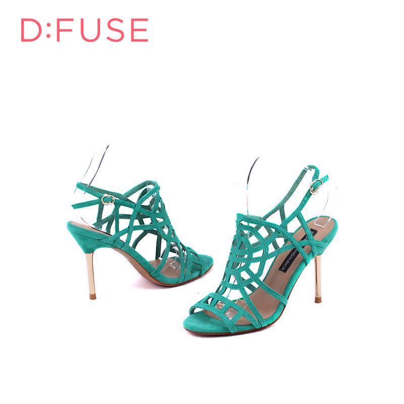 D：Fuse/迪芙斯羊反绒金属凉鞋女鞋子DF52111001_jmd36图片