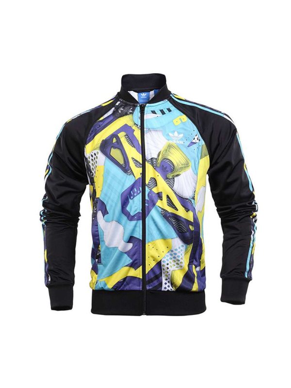 ADIDAS阿迪达斯男子上衣印花舒适修身休闲运动外套BK5924