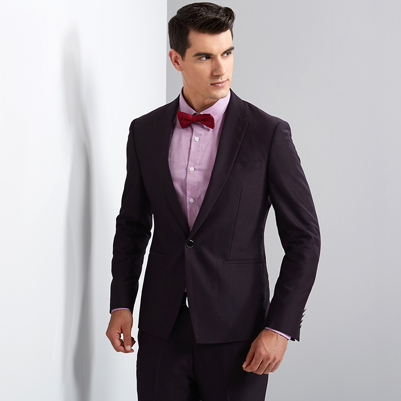 才子男装2018秋冬新款职业装商务休闲西装套装新郎结婚礼服伴郎服