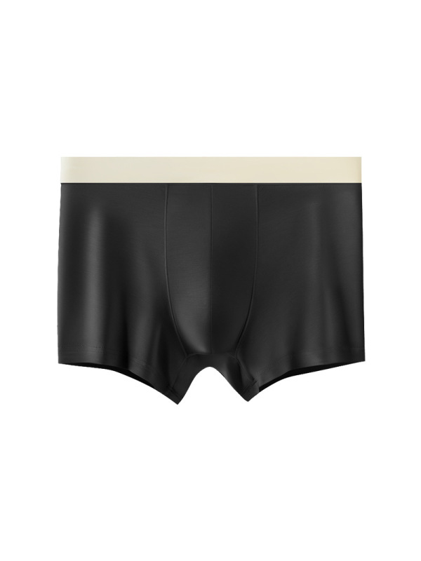 男士内裤无感腰带蕉凸ZK中山内裤莫代尔桑蚕丝平角裤短裤