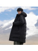 冬季新款中长款情侣白鸭绒连帽羽绒服男女同款加厚保暖潮牌外套男
