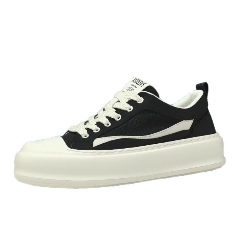 男生夏季透气板鞋男款潮鞋拼色饼干鞋欧洲站男鞋男士增高休闲鞋男图片