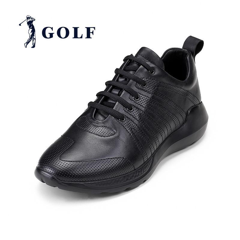 GOLF运动鞋男春季透气潮鞋男鞋韩版潮流鞋子 低帮轻便真皮休闲鞋