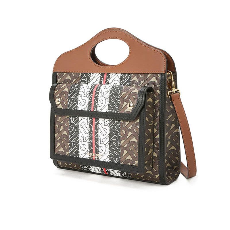BURBERRY 博柏利 Pocket 单肩包 斜挎包 手提包 通勤手拎迷你 TB标识TB LOGO织物8019365图片
