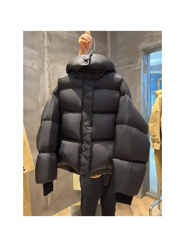 年冬季新款高品质超厚短款羽绒棉服小个子宽松连帽面包服外套