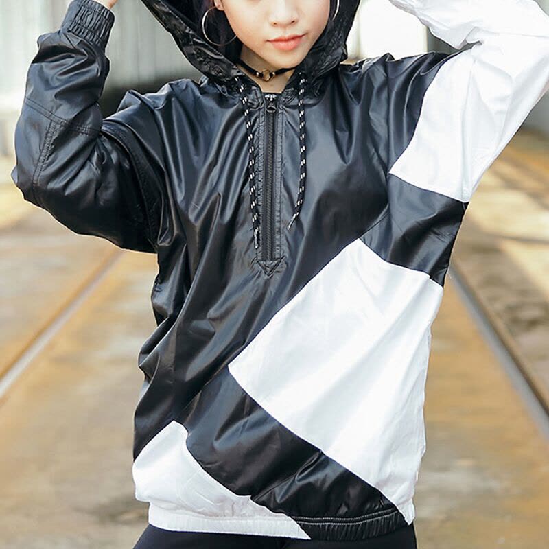 adidas阿迪达斯三叶草EQT女子防风服17秋季休闲套衫BP9237图片